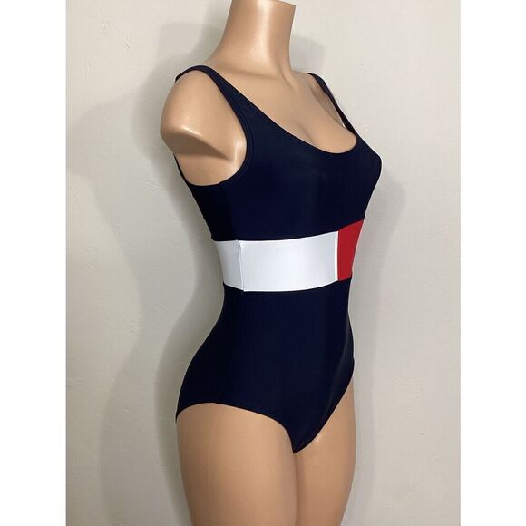 New. Tommy Hilfiger red white and blue swimsuit. XS. Regularly $139 - Picture 9 of 11